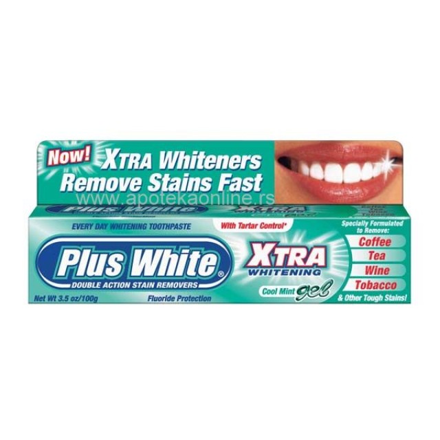 PLUS WHITE XTRA WHITENING COOL MINT GEL - Online Apoteka PLUS WHITE XTRA WHITENING COOL MINT GEL